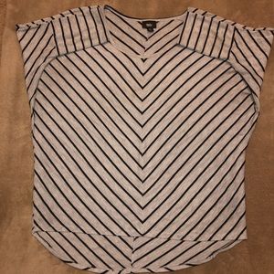 Mossimo | M/L | Grey w/ Black Stripes 3/4L Sleeve